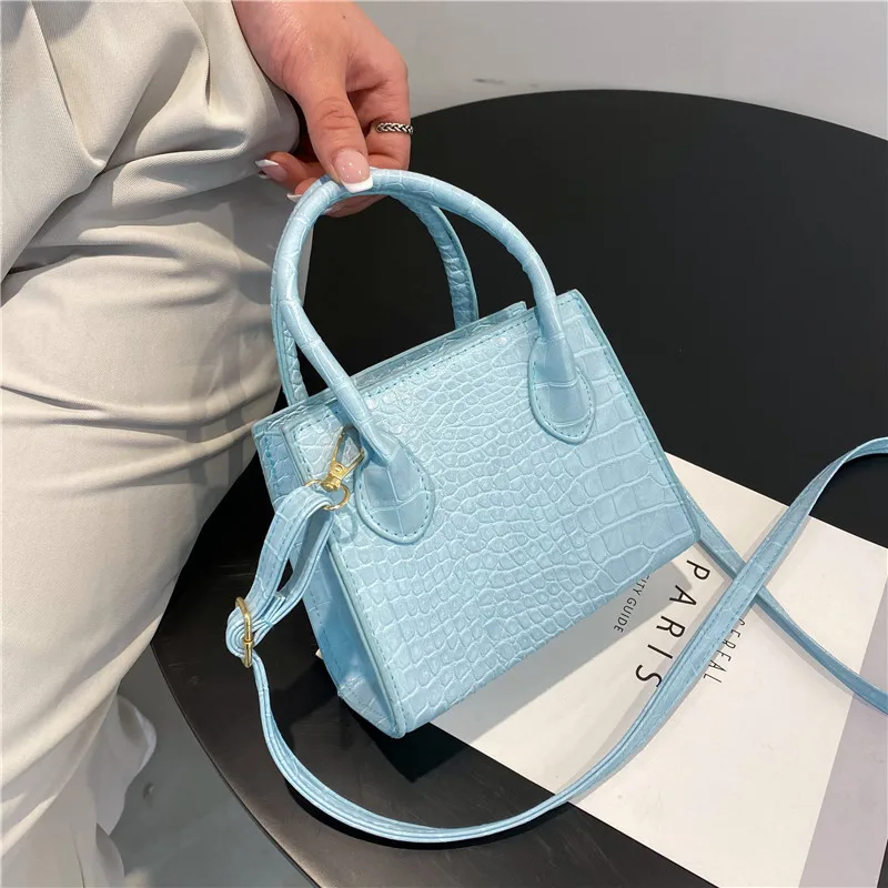 

2021 Fashion Trend Women Crocodile Pattern Crossbody Handbags Vintage Classic Solid Style Shoulder Bag Stylish Tote for Ladies, Picture