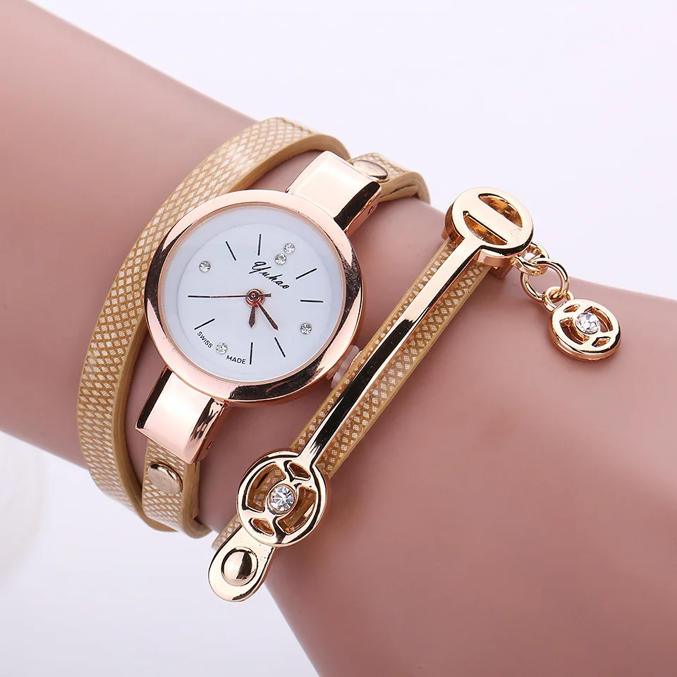 

Casual loop winding hand bracelet custom watch ladies fashion gift quartz women watches