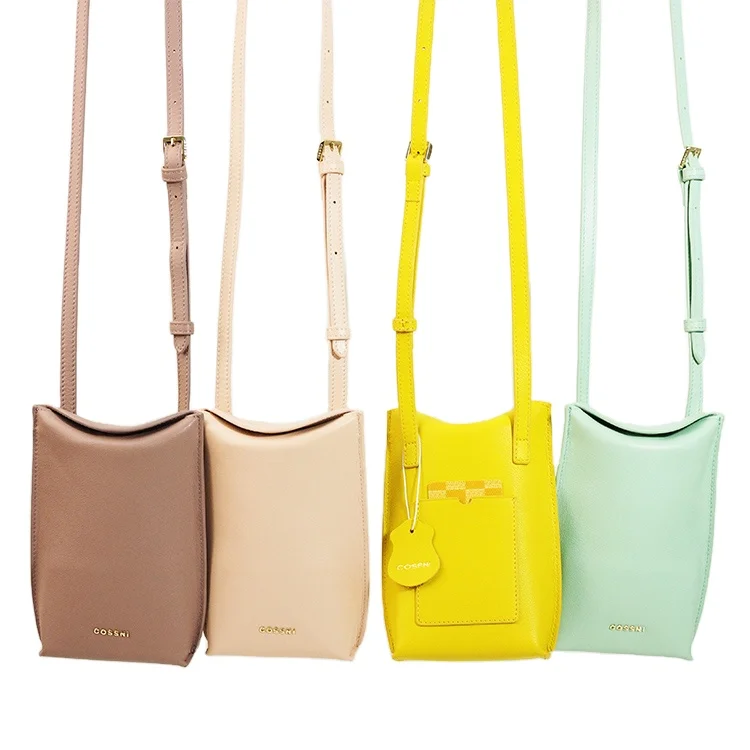 

Genuine leather slim mobile phone bags