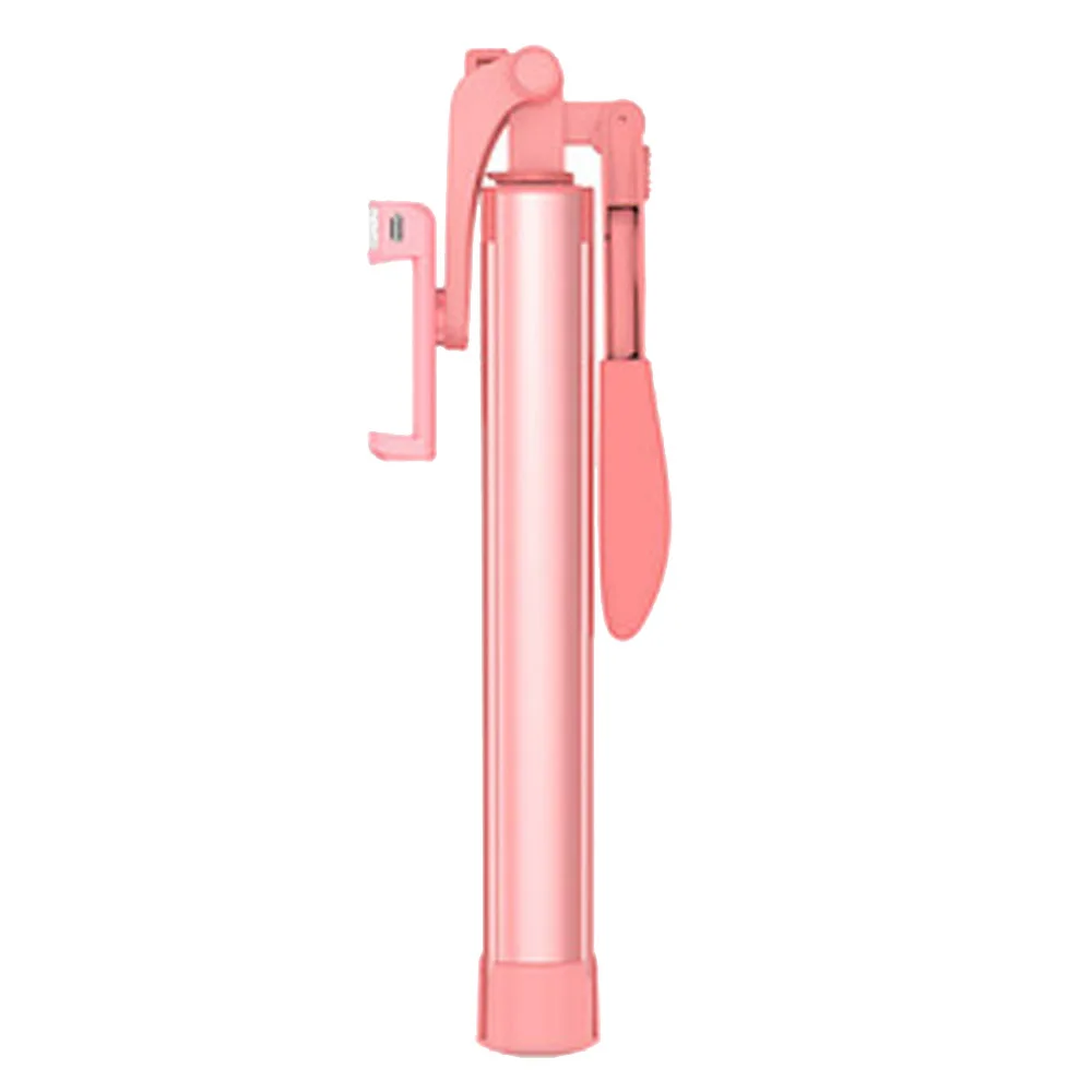 

Roreta 3 in 1 wireless BT selfie stick A21 foldable mini tripod expandable monopod with handle remote control ios, Black,pink