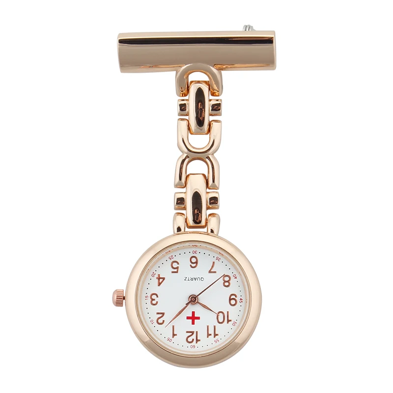 

2021 OEM Nurse Watch Fob Pocket Watch Brooch Doctor Medical Doctor Customizable Logo, Rose gold