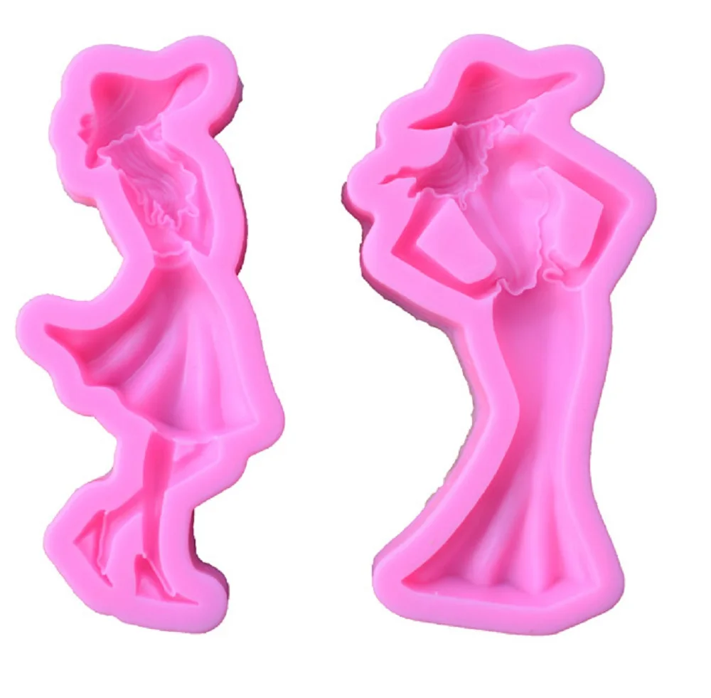 

Fusimai Geometric Lady Statue Silicone Candle Mould 3D Long Hair Young Fashion Girl Candle Molds