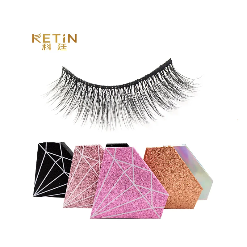 Private Label High Quality 3D Faux Mink Eyelash OEM Applicator Synthetic Silk False Eye Lashes