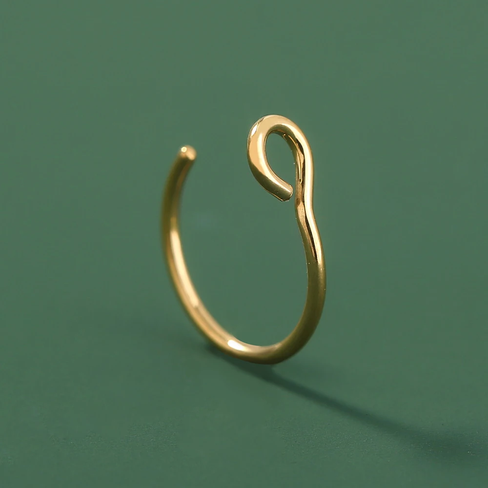 

Stainless Steel Gold C-Shaped Diamond Nose Ring Body Piercing Jewelry NON Piercing Nose Rings Body Jewelry