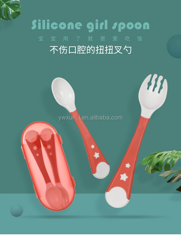 curved handle baby spoon plastic