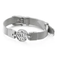 

Real U Jewelry Custom Jewelry Wholesale Men Bracelet Engravable Fashion Crown Accessories Bracelet Stainless Steel