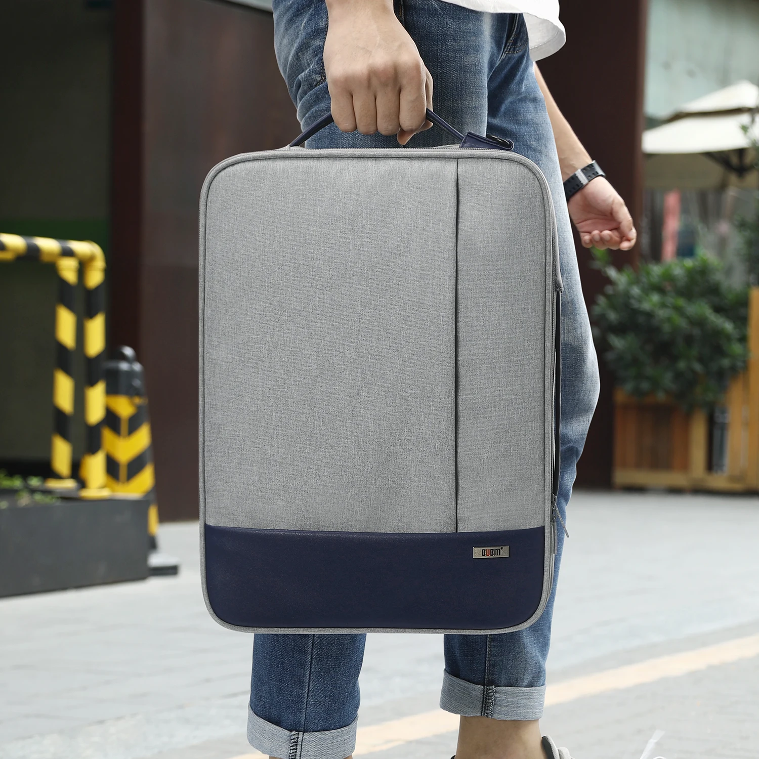 Bubm 3 Carrying Way Rectangle Full Opening Laptop Bag Travel Backpack Rucksack With Extra