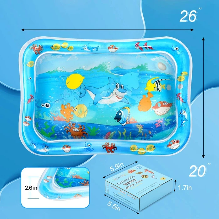 

tummy time mat baby toys inflatable water play mat developing water baby mat, Pic color