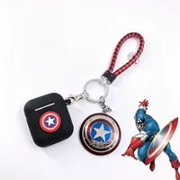 

For Airpods 1 2 Case Super hero Pendant Strap Gel Case for Apple Charging Box Anti-Fall Skin Accessories