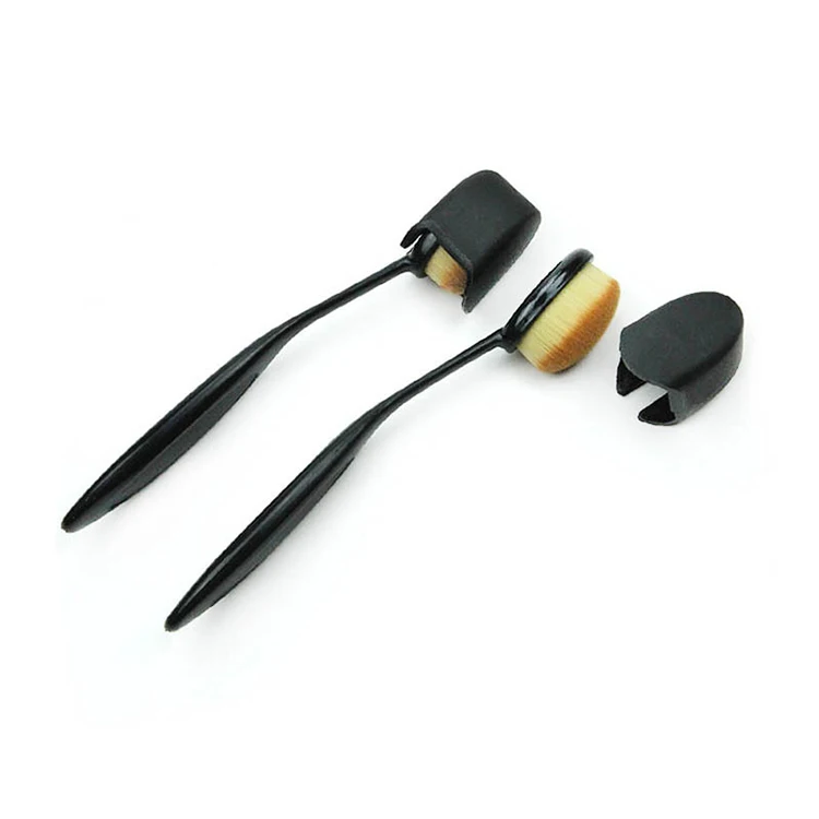 

10 years factory good quality private label 1pcs contour brush set gunmetal, Black