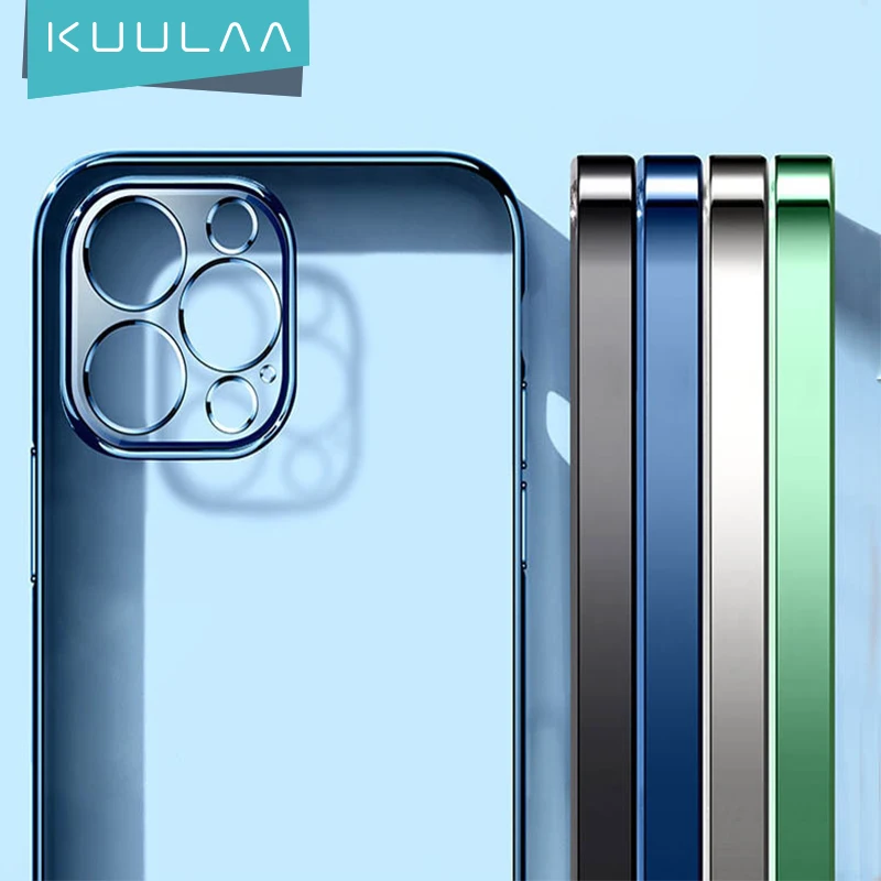 

KUULAA For iPhone 12 Blue 4K Clear Bulk Buy Customised Full Covered Phone Case New 2021 For Girls For Boy, Black/green/sliver/gold