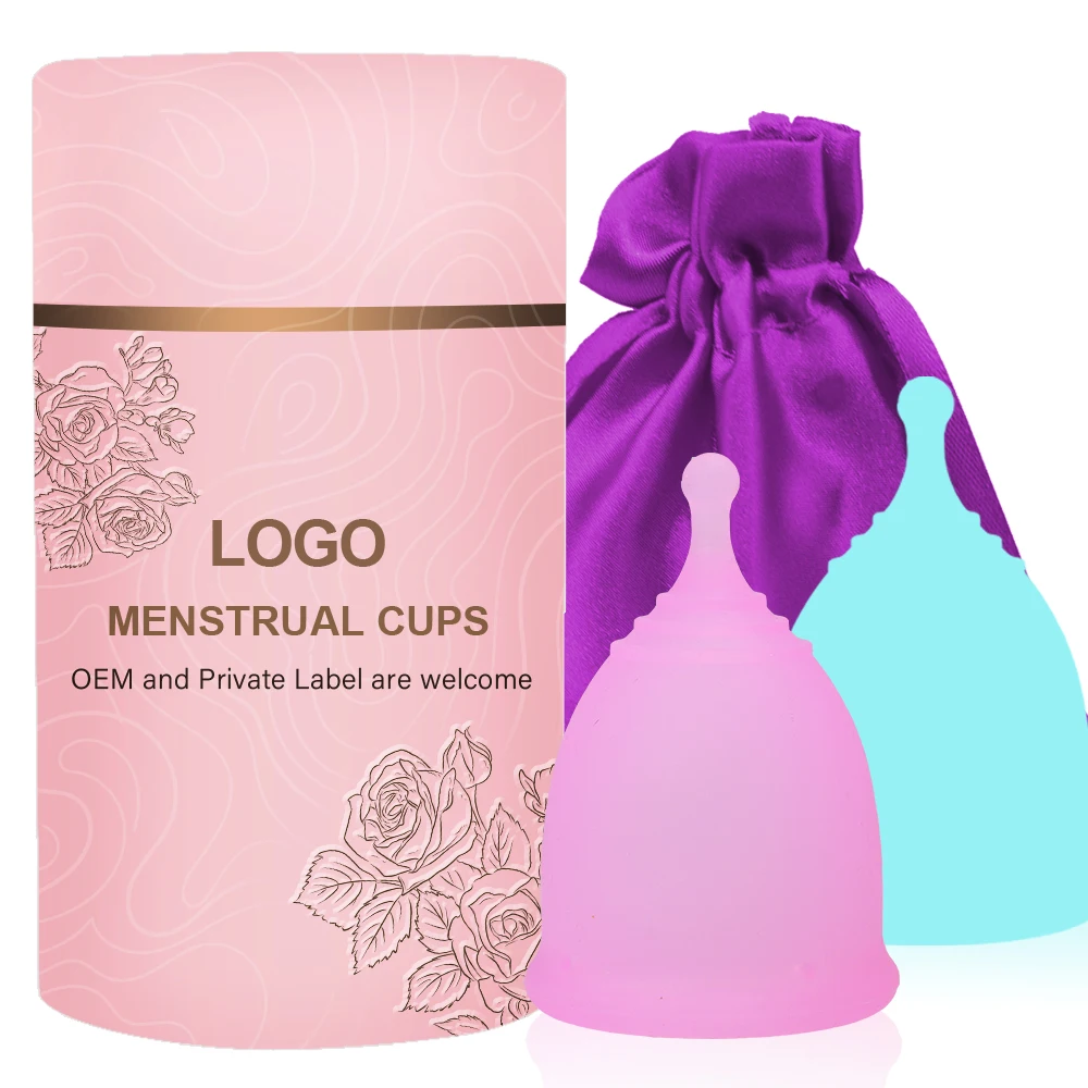 

Wholesale Reusable Medical Grade Reusable Silicone Safety Feminine Copa Menstrual Cup, White, pink, purple