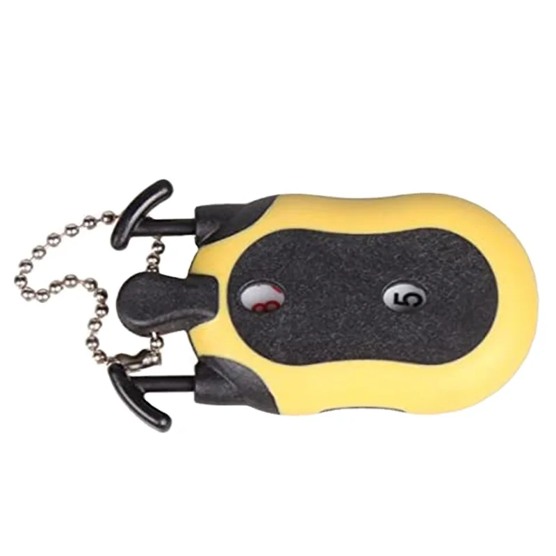 

Factory Price Customized Logo Yellow Red Black Portable Mini Golf 2 In 1 Scorer with Key Chain, Yellow, red, black, customized