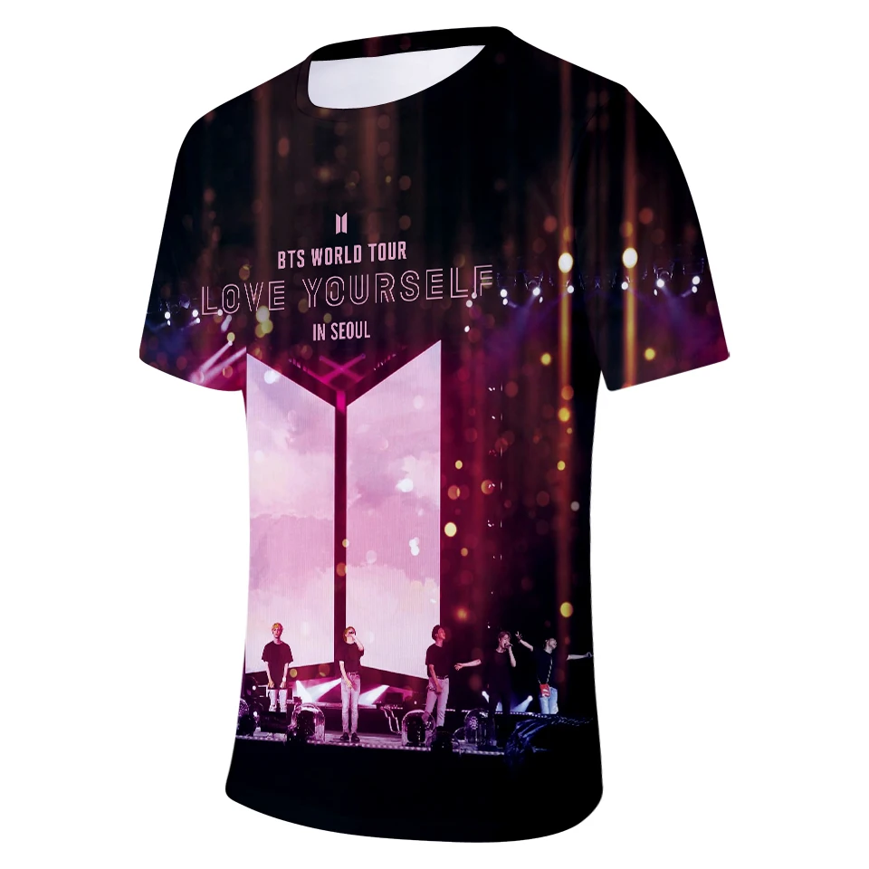 

High quality bt&s love yourself mens t shirts digital printing multi color tees 3d tshirts safety tee shirts