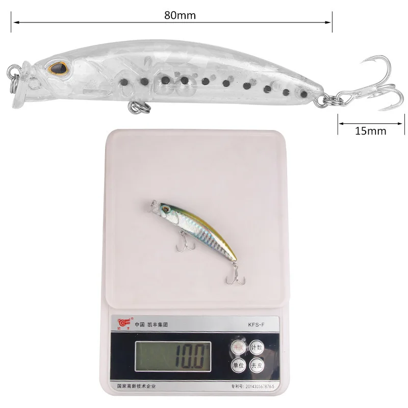 

1Pcs 8cm/10g Isca Artificial Popper Lures Artificial Hard Baits With 2 Treble Hooks For Ocean Fishing Lures Tackle Pesca