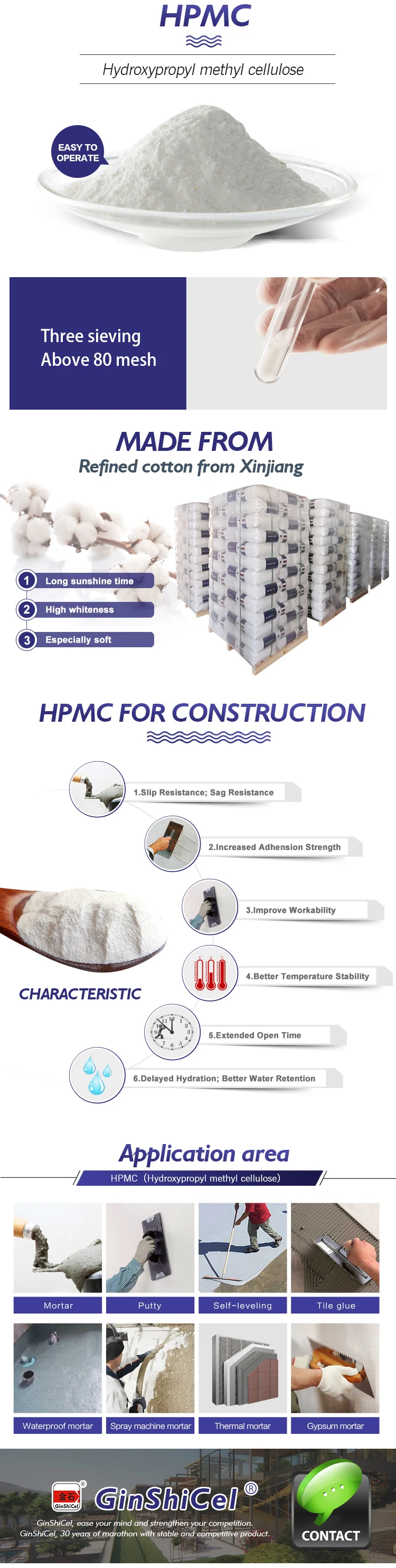 Cellulose Ether Series HPMC HEMC MC HEC - 99.8% Purity