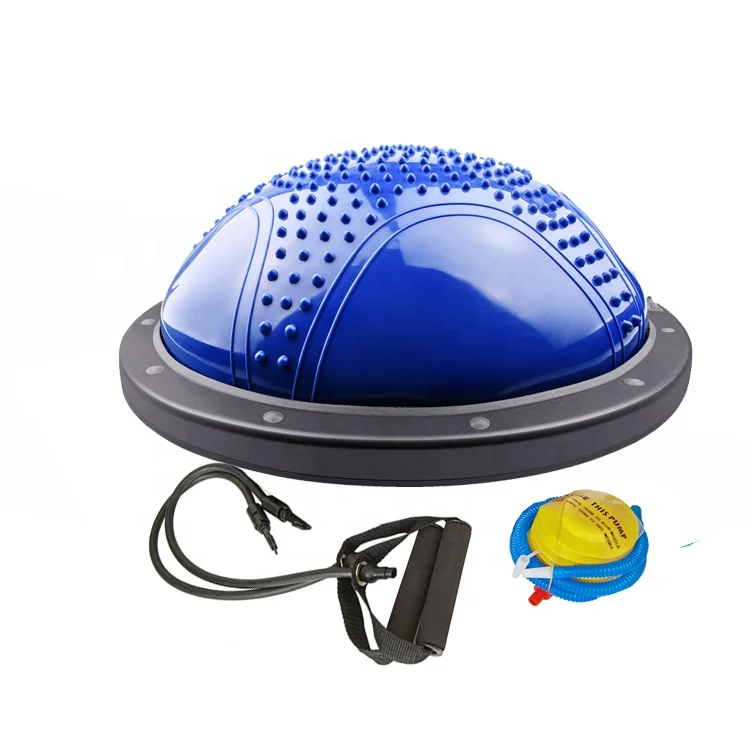 

home training with lifting rope and pump half balance stability ball, As picture