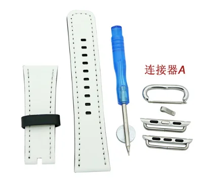 

Sublimation Blank PU Leather Watch Band for Apple Watch, White