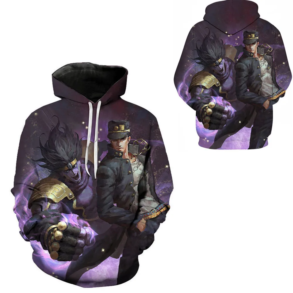 

11 Styles JoJo's Bizarre Adventure Anime Hoodie Winter Coat Hooded Pullover for Men