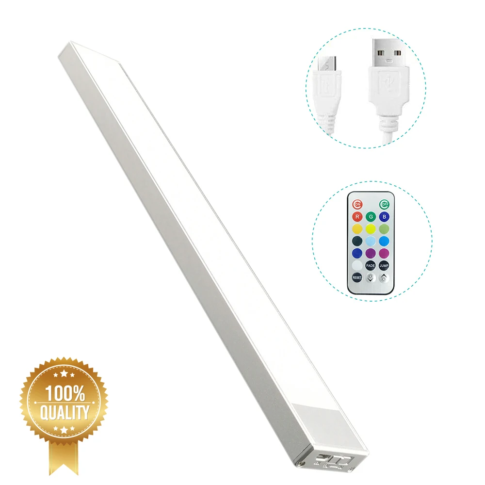 RGB 18w led tube light USB rechargeable Magnetic Easy to install 3000k 5000k 6000k Smart indoor Led Tube Linear light