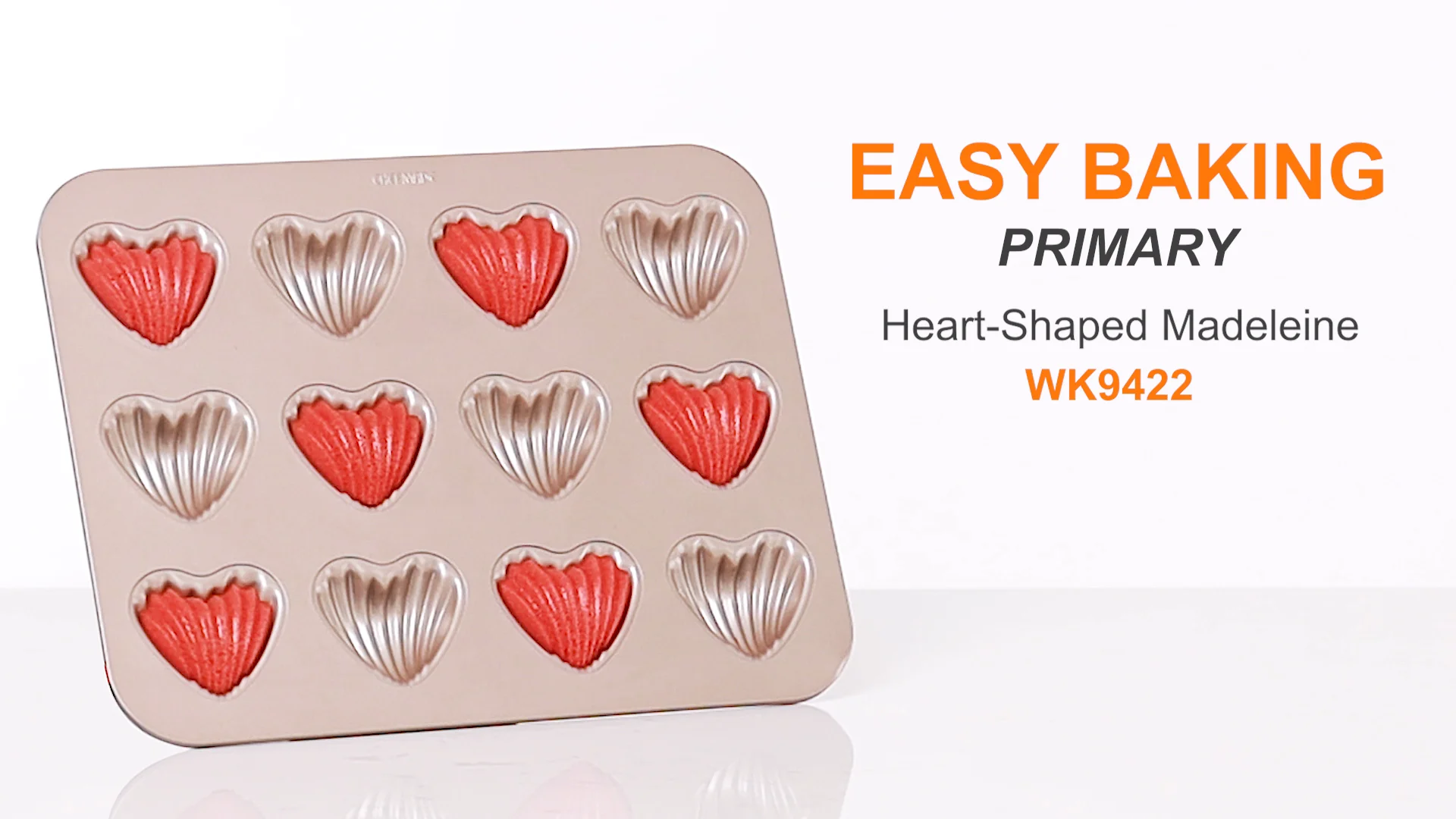 New 12 Cup Nonstick Heart Shaped Madeleine Cupcake Baking Cake Tray Pan Buy 12 Cup Nonstick