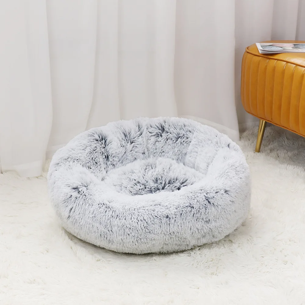 

More Size More Color Faux Fur Ultra Soft Comfortable Cheap Donut Dog Bed Washable With Zipper