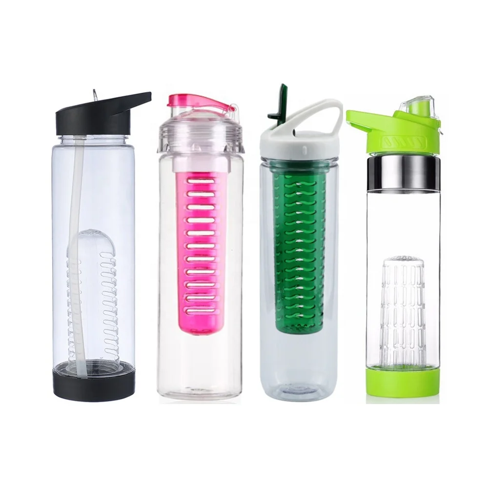 

700ml plastic tritan fruit infuser water bottle with straw filter plastic joyshakers bottle wholesale BPA free, Customized color