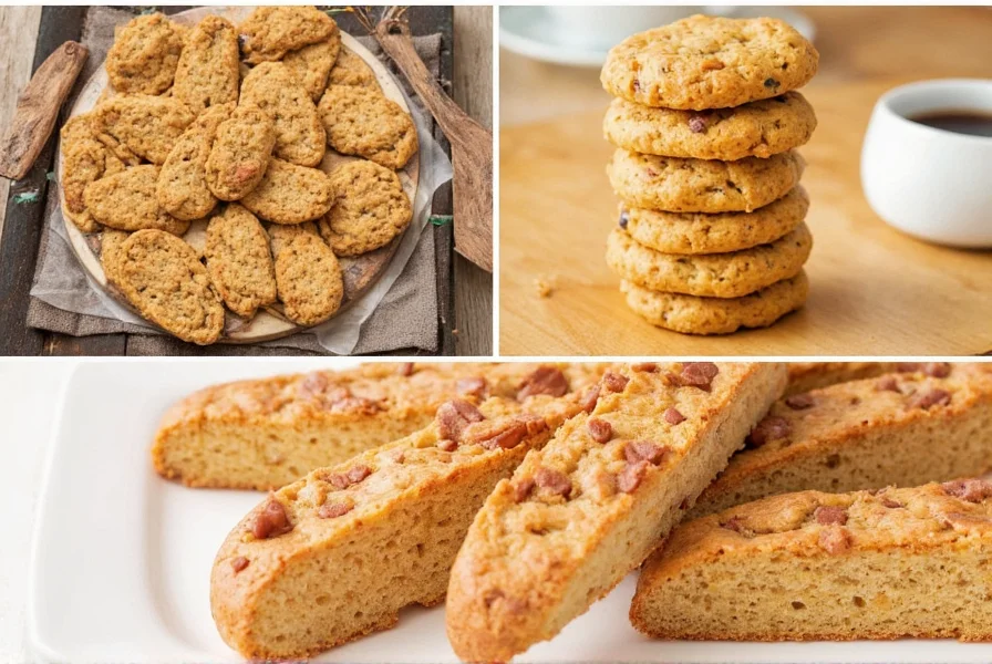 Sea salt flakes over biscuits