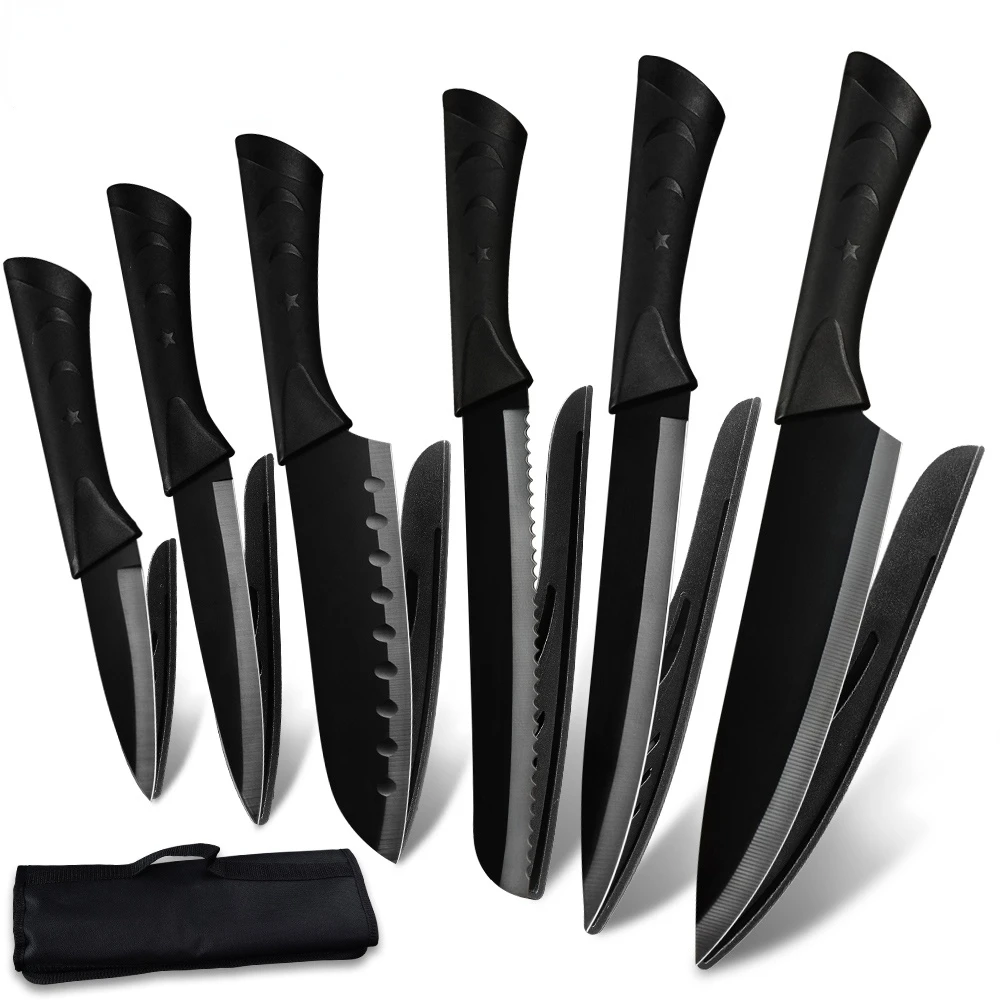 

Free shipping ready in stock stainless steel 6pcs Kitchen knife set