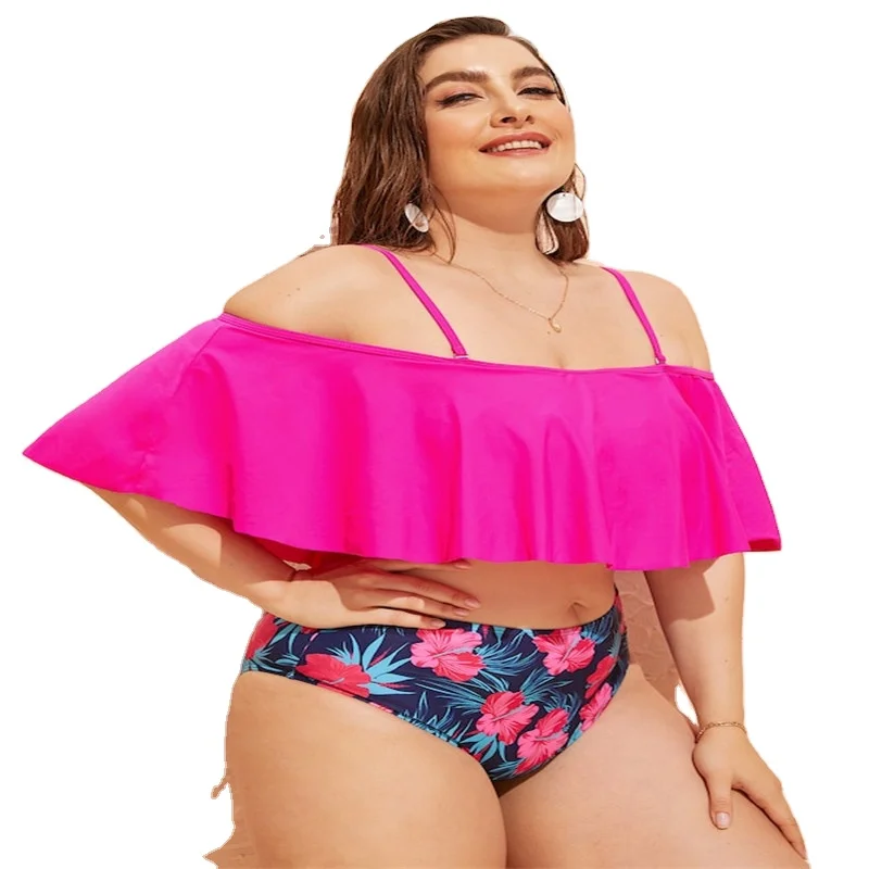 

Women Swimsuit Plus Size Swimwear Floral Print V-neck Bathing Suit for Women Adults Swimming Bikini Swimming Pool Party Sunmmer, Customized color