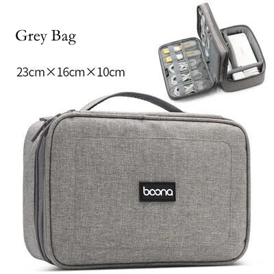 

Classic Travel Double Layers Travel Digital Gadget Storage Bags Electronics Accessories Cable Organizer Bag