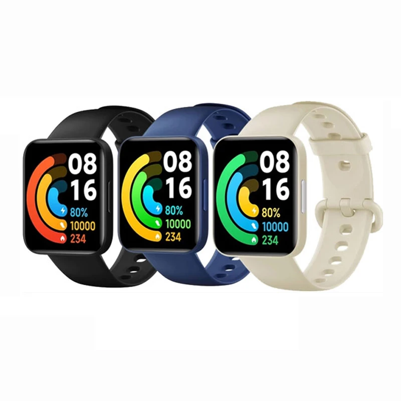 

In Stock Global Version Xiaomi Redmi Watch 2 Lite Mi Smart Watch 1.55" HD GPS Smartwatch Blood Oxygen Monitor Sports Bracelet, Black/blue/white