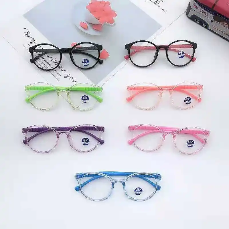 

2021 Lovely Kids New Fashion Blue Light Blocking Kids Glasses Soft Material Eyeglasses Blue Light Glasses Frames, 7colors