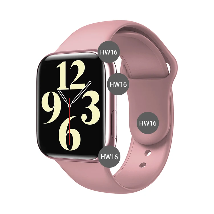 

2021 smart watch hw16 with call system phone calls split screen blood oxygen HW16 smartwatch, 5 colors