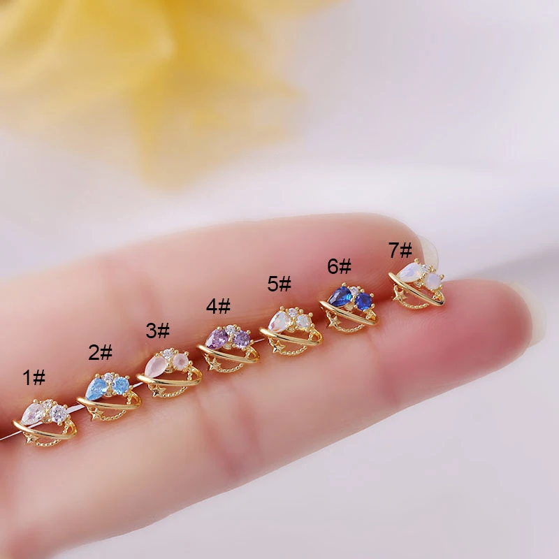 

2022 new designer zirconia gold plated stud earrings with stainless steel jewelry earring, Gold,silver