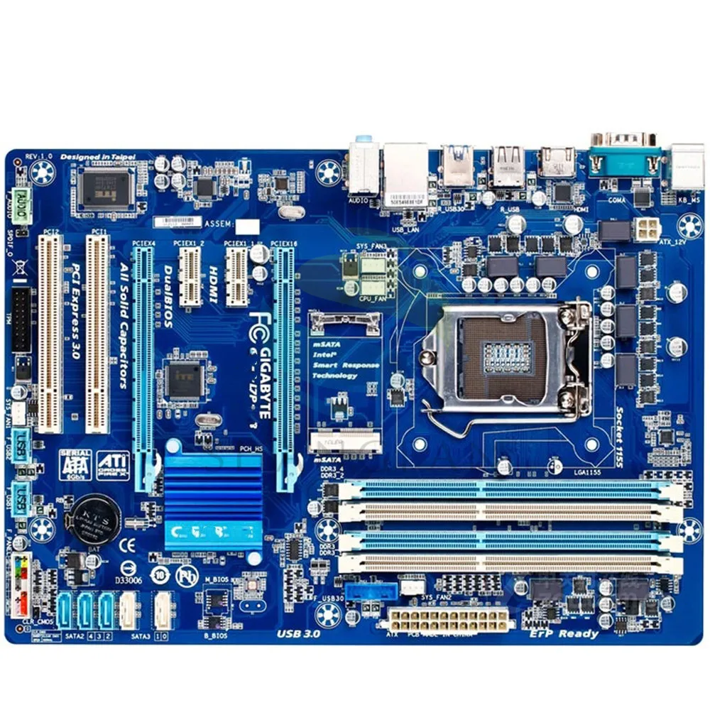 

For GIGABYTE GA-Z77P-D3 Desktop Motherboard Z77 Socket LGA 1155 i3 i5 i7 DDR3 32G ATX UEFI BIOS Original Z77P-D3 Used Mainboard