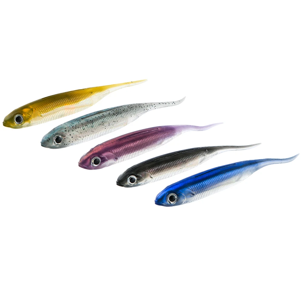 

6Pcs/lot 3D Rainbow Fish Artificial Lures 2.7g/78mm Aluminum Foil Attraction Fishing Soft Bait fish lure