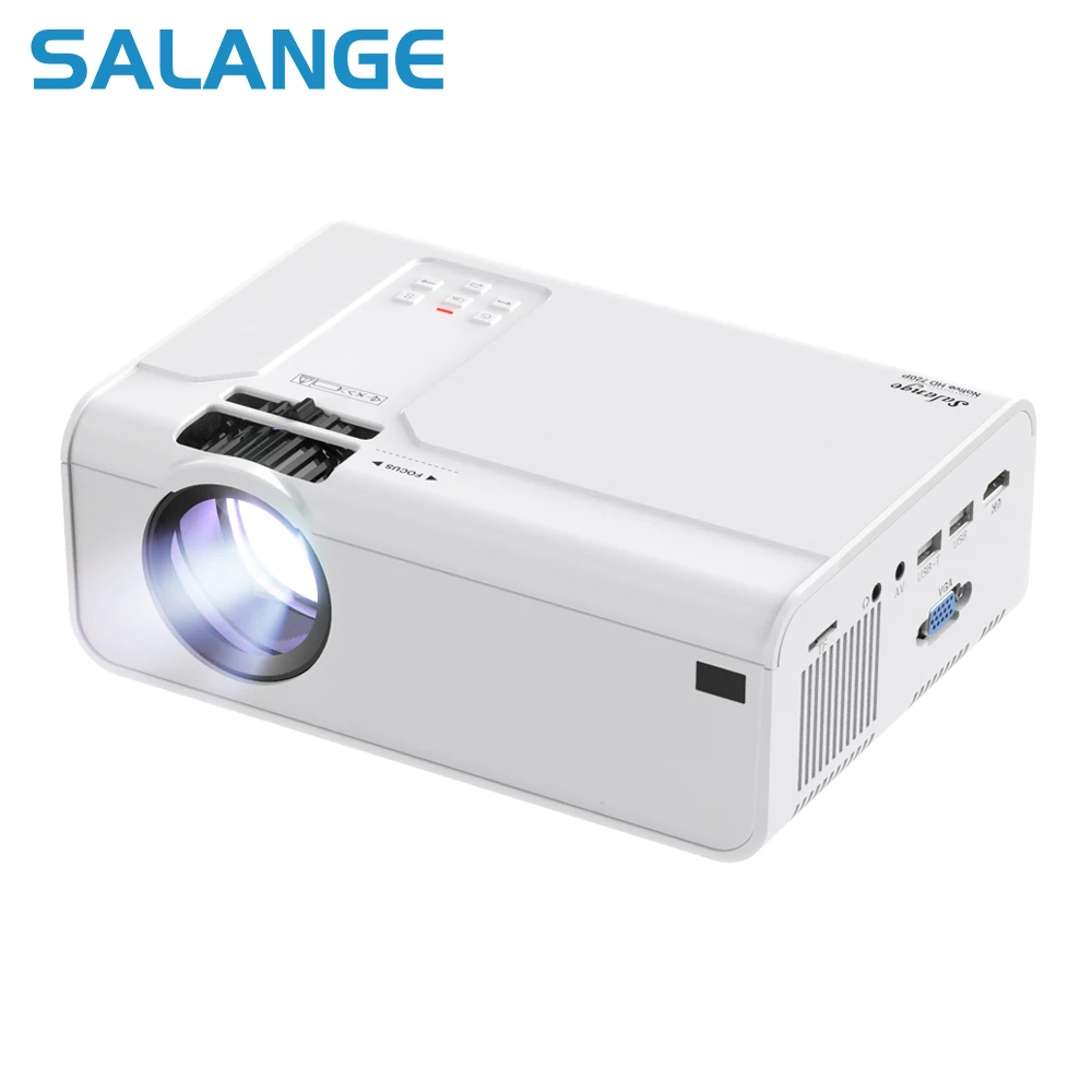 

Salange P60H Mini Projector with 1920*1080P Support 4K 4800 Lumens Portable Home Theatre HD LCD Projetor