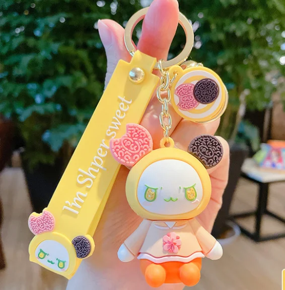 

korean candy cake ice cream sweet girl Keychain lovely Keyring cookie doll Figure pendent Gift, Colorful