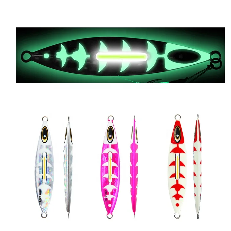 

Strong luminous slow pitch jigs lure deep sea fishing lures metal jigs, Original