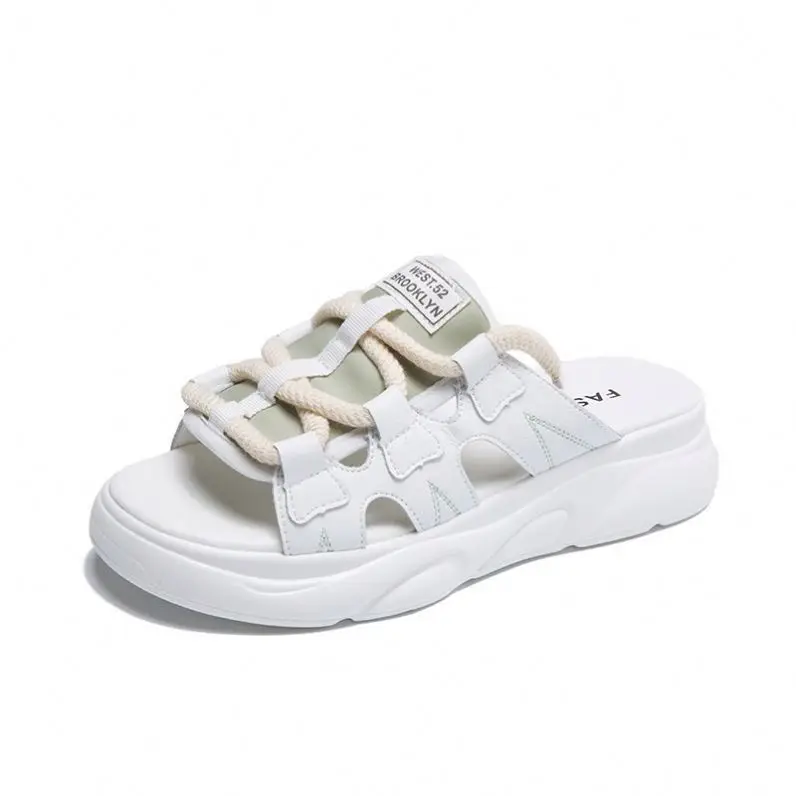 

New design outdoor summer beach flat platform sandals shoes ladies sandals for women, Optional