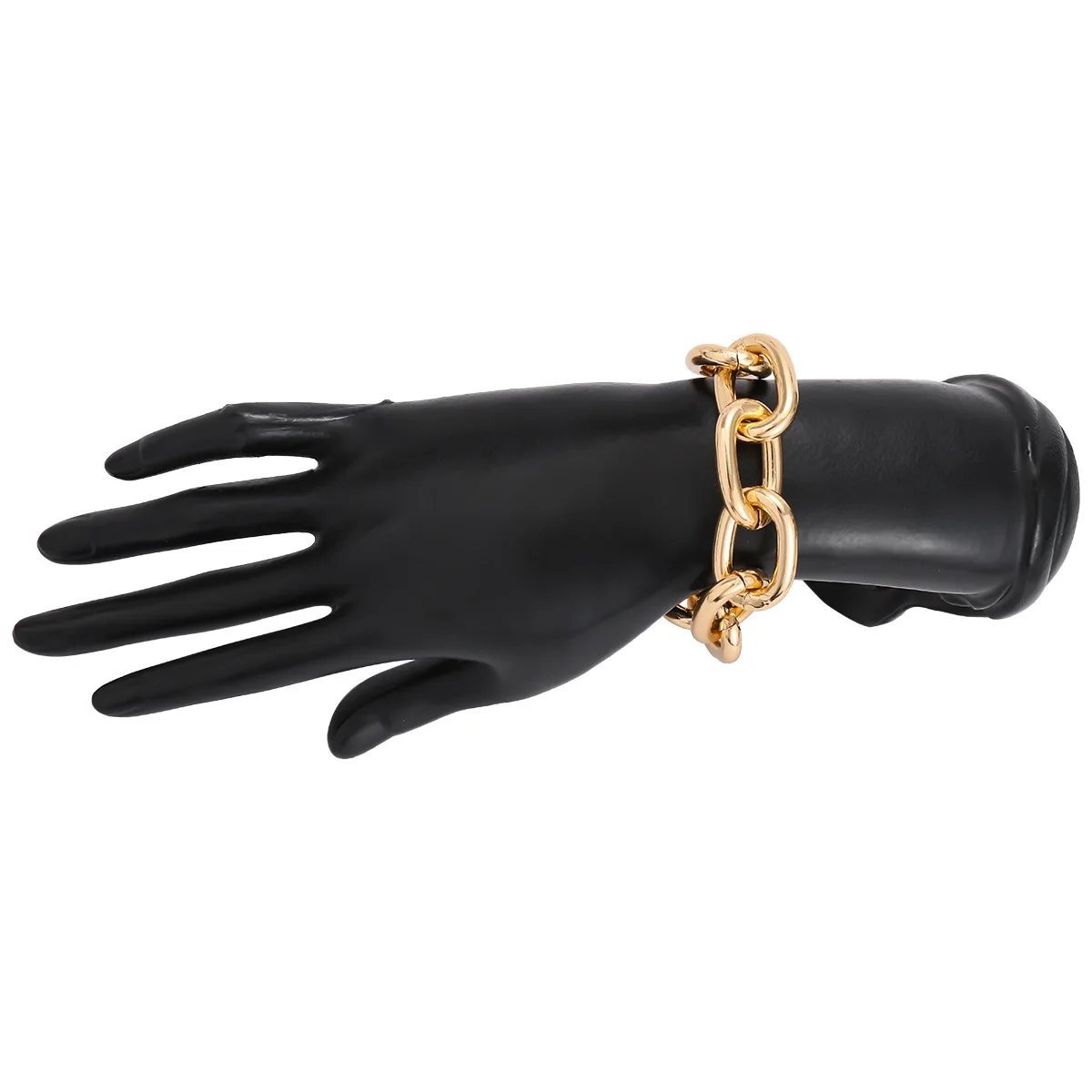 

2021 New Product Female Fashion Simple Retro Ethnic Aluminum Chain Hip Hop Accessories Cuban Link Bracelet, Picture shows
