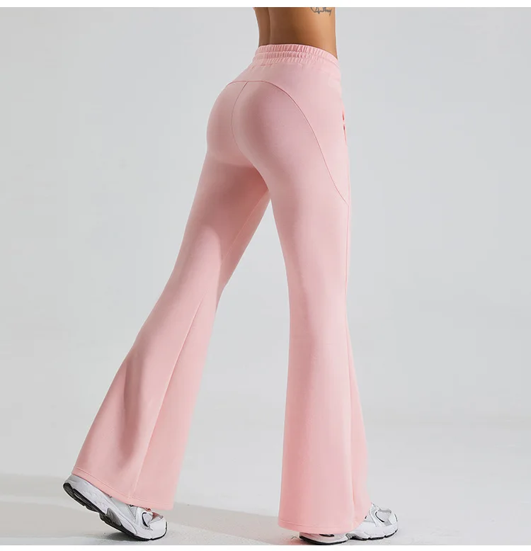 High Waist Bell Bottom Gym Pants Fitness Breathable Yoga Pants Yoga Leggings With Pocket