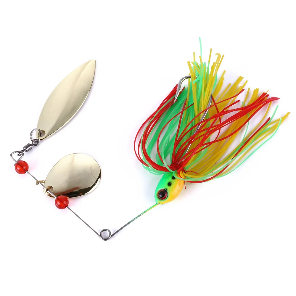 

Newbility Willow Blade Bass Fishing 4.7cm Hard Lures 16.3g Metal Trout Area Swim Bait Jig Lure Mixed Colors Spinnerbaits, 5 colors available