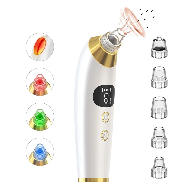 

Facial Massage Electric Five Suction Nose Pore Cleaner Blackhead Remover Vacuum Skin Acne Noir Point Nose Cleaning Blackhead, Customized