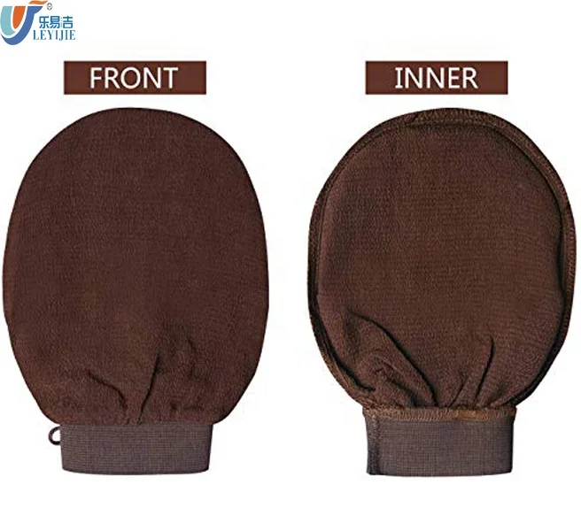 

Private Label OEM 150D Single Viscose Turkish Bath Gloves Rayon Cleaning Body Exfoliation Bath Mitt Assaorted Color