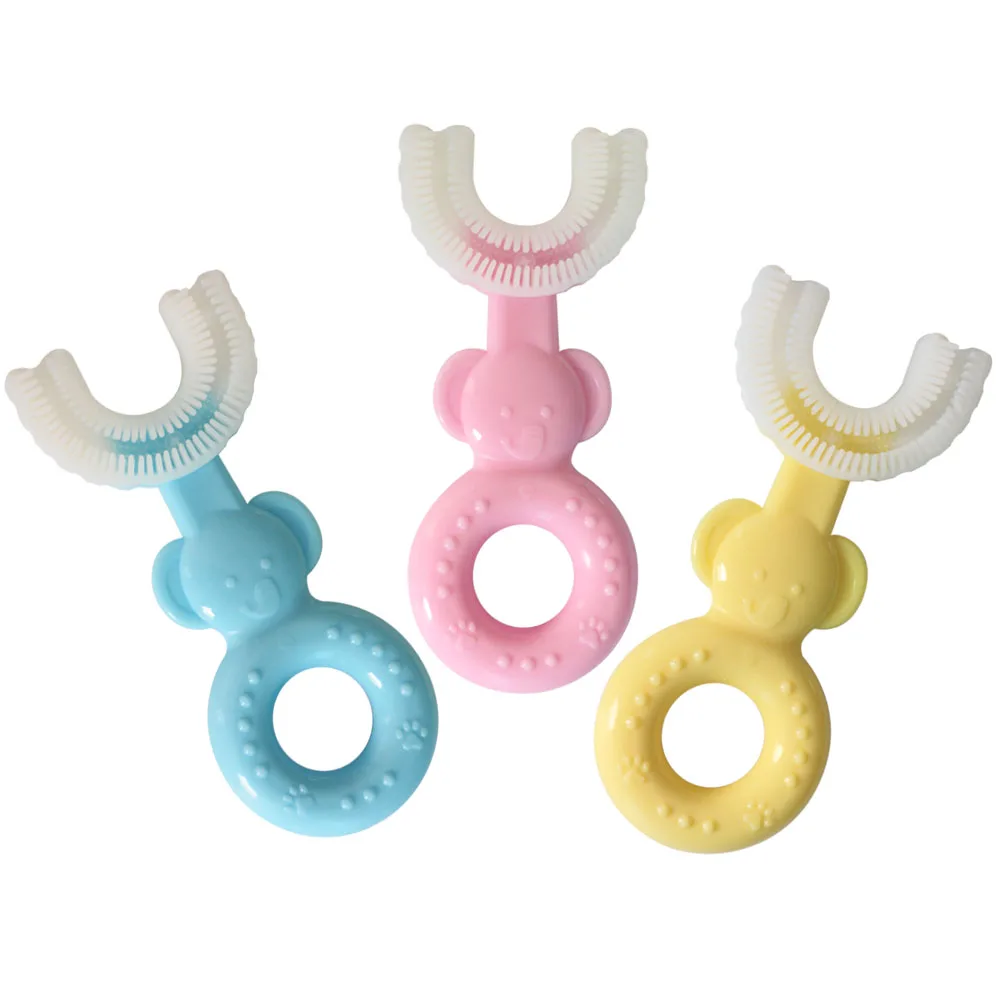 

2 ~12 years Kids baby U-Shaped Toothbrush Manual Training U Shape Toothbrush for Toddlers and Children, Customized color