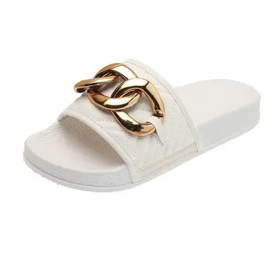 

2021 Fashion Summer Slippers For Women Non-slip Beach Outdoor Platform Girls Sandal Slippers, White,brown