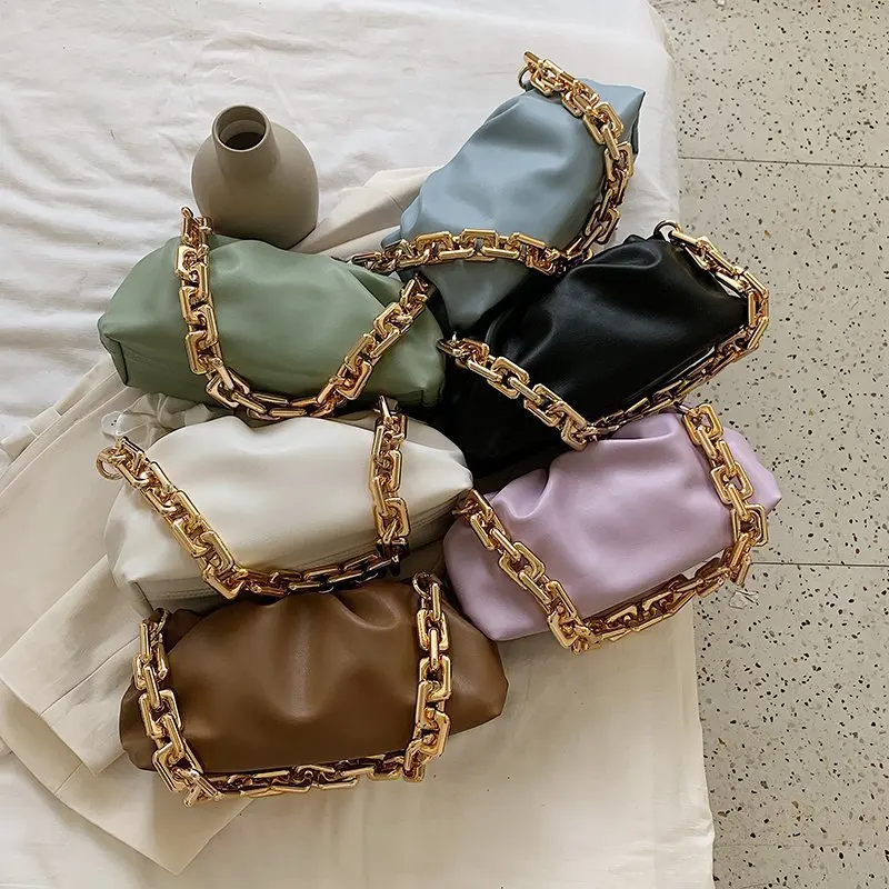 

Newest Purses And Handbags Girls Designer Handbags Women Famous Brands Cloud Chain Clutch Bag, Customized color