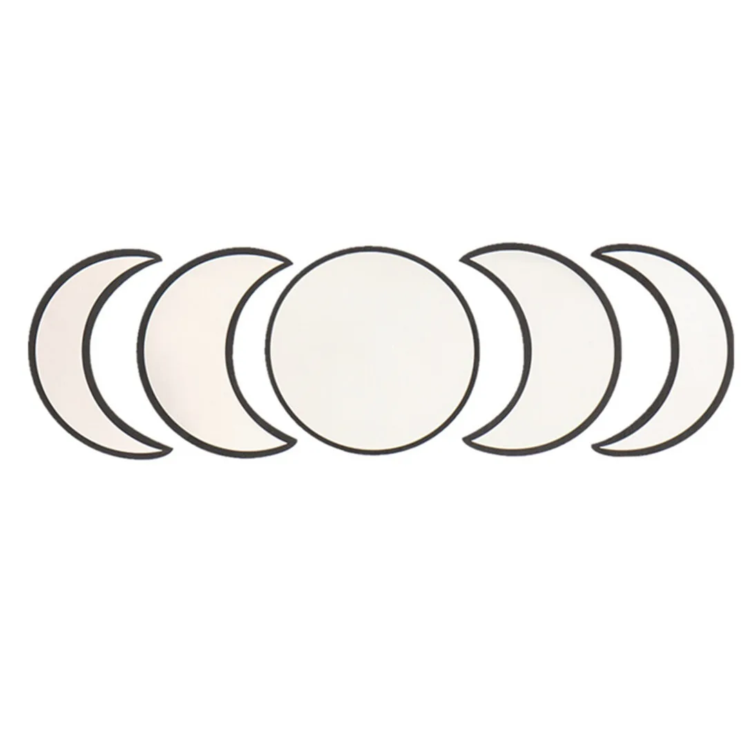 

Acrylic Moon Mirror Bathroom Bedroom Wall Mirror Decorative Irregular Asymmetrical Shape Home Decor Mirror, Black/gold/wood color